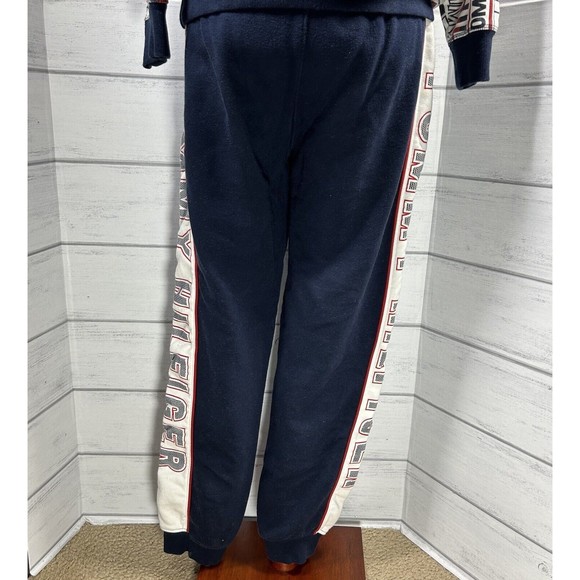 Tommy Hilfiger Boys' Tracksuit Set Sweat Hoodie Pants Logo Navy Size Large 16/18 - Picture 11 of 16